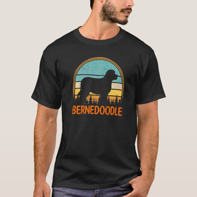 Camiseta Perro Retro Bernedoodle Vintage Bernedoodle   (Anverso)