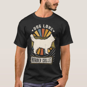 Camiseta Perro retro clásico de color de borde