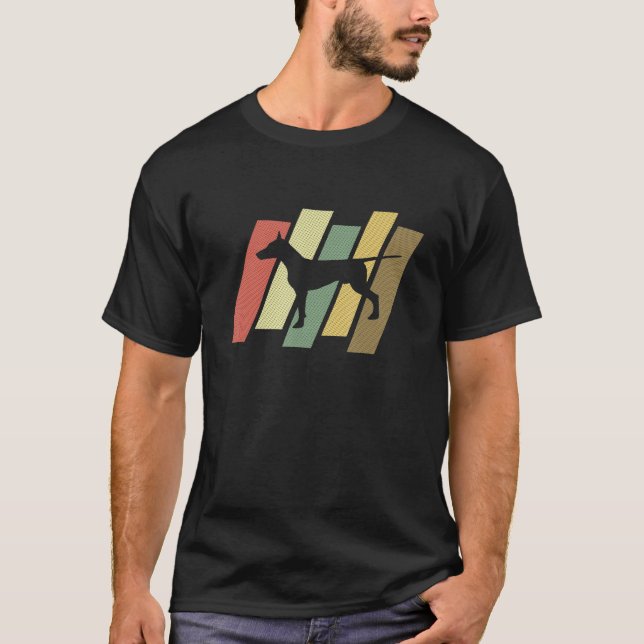 Camiseta Perro retro Doberman Pinscher (Anverso)