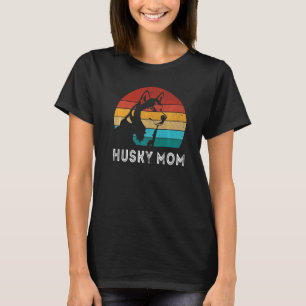Camiseta Perro retro Husky Mom Siberian Husky Dog