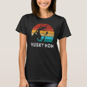 Camiseta Perro retro Husky Mom Siberian Husky Dog