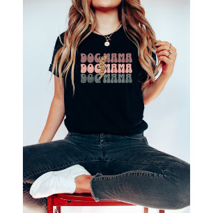 Camiseta Perro retro Mama-Leopard Mama-Dog Lover-Cute
