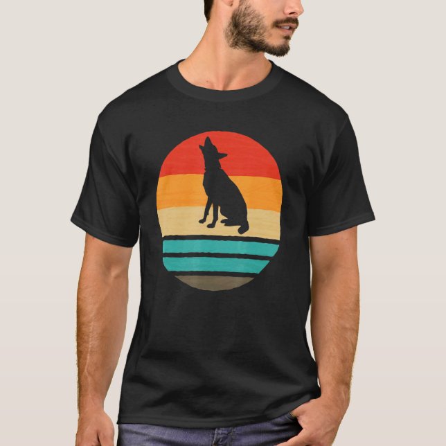 Camiseta Perro retro pastor alemán (Anverso)