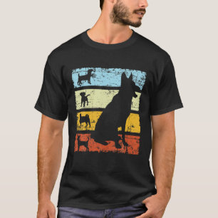 Camiseta Perro retro perro pastor pug Chihuahua Silhouette 