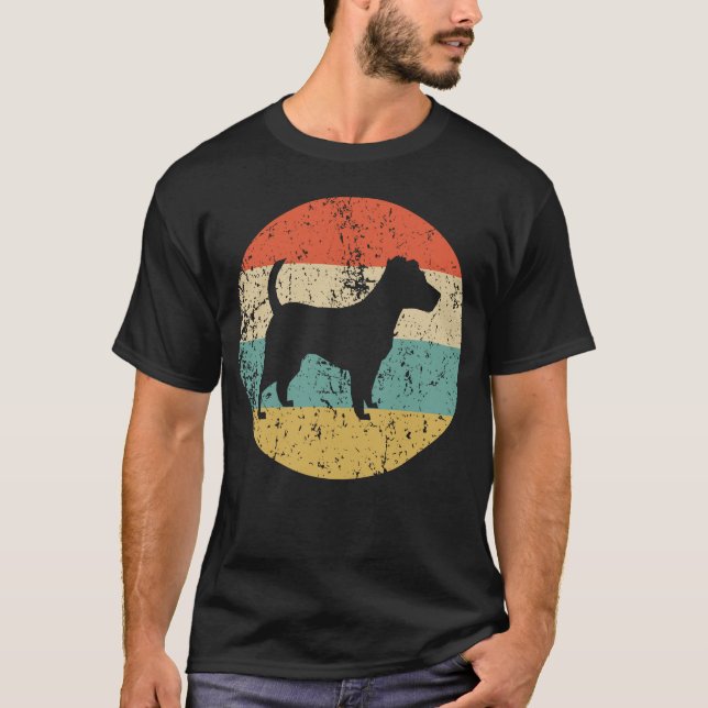 Camiseta Perro retro vintage Jack Russell Terrier (Anverso)