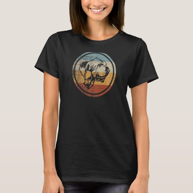 Camiseta Perro retro vintage sangrante (Anverso)