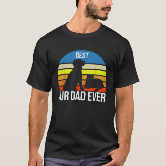 Camiseta Perro retro vintage y dueño de gato gracioso