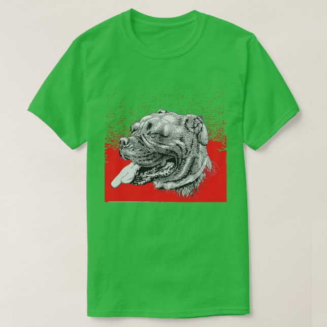 Camiseta perro rojo lindo (Diseño del anverso)