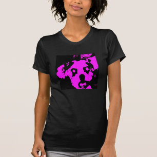 Camiseta Perro rosa y negro