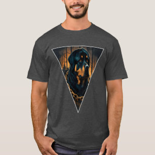 Camiseta Perro Rottweiler cabeza de perro amigo del deporte