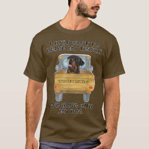 Camiseta Perro Rottweiler conductor de camión