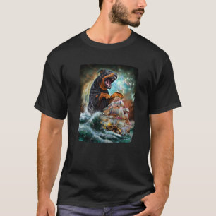 Camiseta Perro Rottweiler Cuando Kraken Ataque Un Barco De