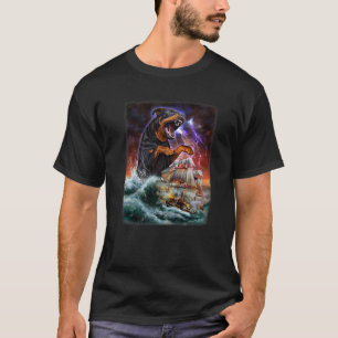 Camiseta Perro Rottweiler Cuando Kraken Ataque Un Barco De 