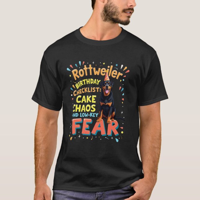 Camiseta Perro Rottweiler Cumpleaños Divertido (Anverso)