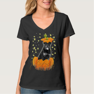 Camiseta Perro Rottweiler De Halloween En La Calabaza 2021