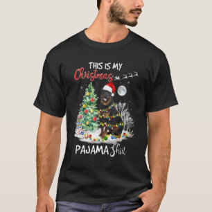 Camiseta Perro Rottweiler Este Es Mi Navidad Pajama