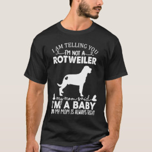Camiseta Perro Rottweiler Para Mujeres Mamá Perro Bebé