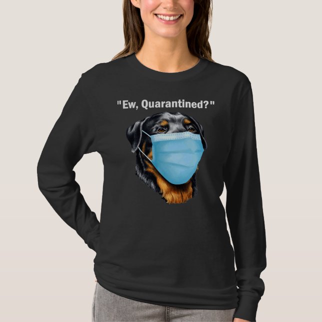 Camiseta Perro Rottweiler Perro Cuanteado Con Cara M (Anverso)