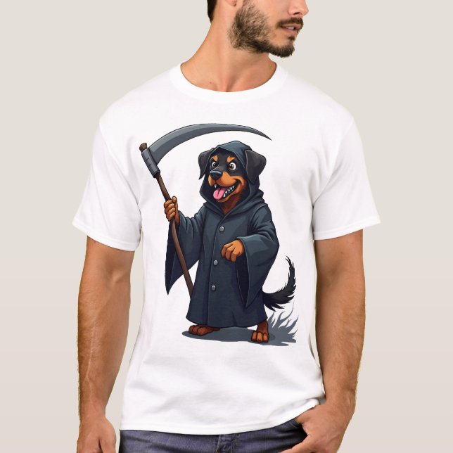 Camiseta Perro Rottweiler Segador Siniestro (Anverso)