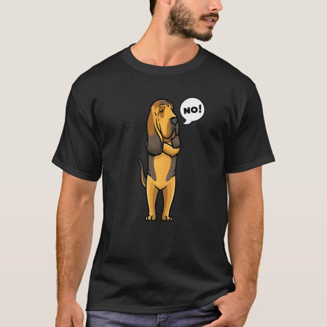Camiseta Perro Sabueso Terco No   (Anverso)