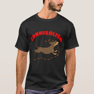 Camiseta Perro salchicha caníbal amigo familia