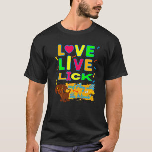 Camiseta Perro salchicha divertido amor vivo lamer humor