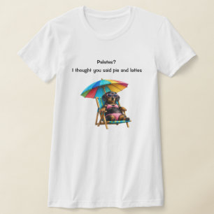 Camiseta Perro salchicha divertido en bikini 
