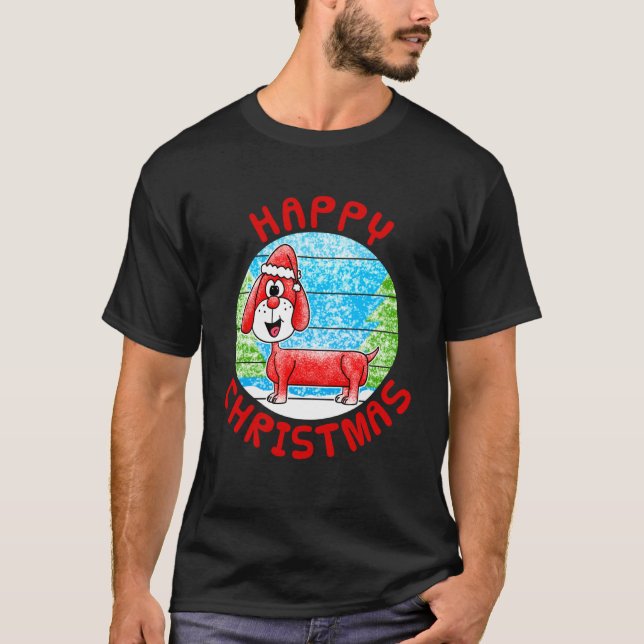 Camiseta Perro Salchicha Navidad Funny Dachshund Navidad (Anverso)