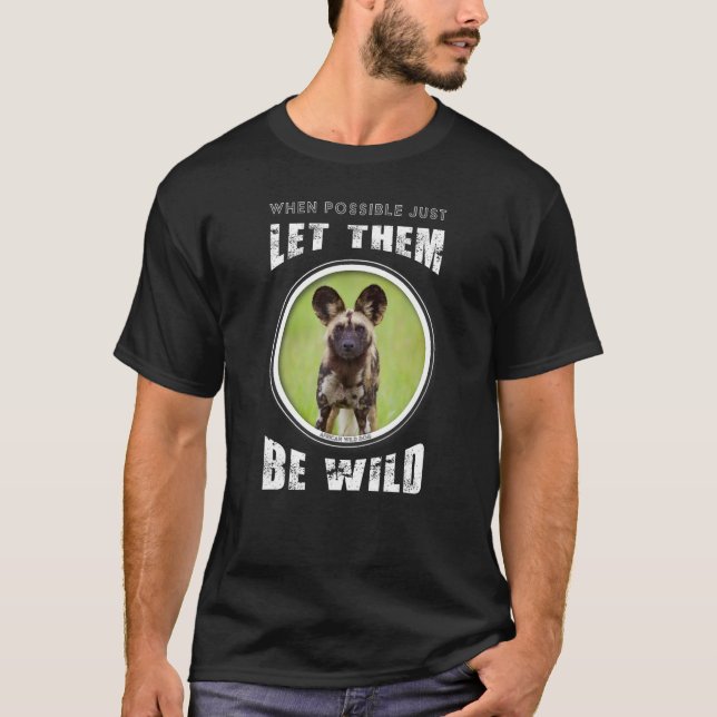 Camiseta Perro salvaje africano en peligro de extinción (Anverso)