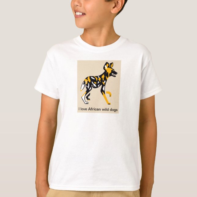Camiseta Perro salvaje africano - Perro pintado - Gráfico a (Anverso)