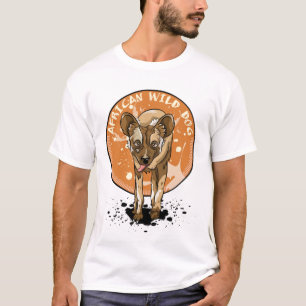 Camiseta Perro salvaje africano pintado