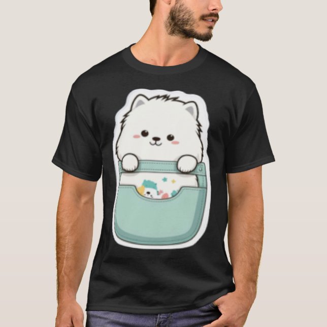 Camiseta Perro Samoyed en tu Pocket Dog 10 (Anverso)