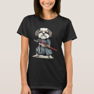 Camiseta Perro Samurai Perro japonés Ukiyo e Style Lhasa Pe