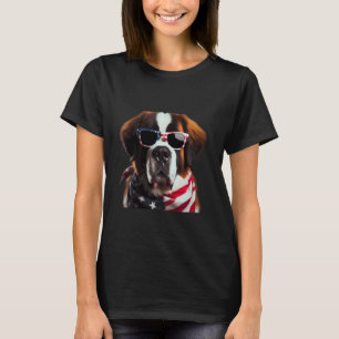 Camiseta Perro San Bernardo 4 de Julio Día de la Independen