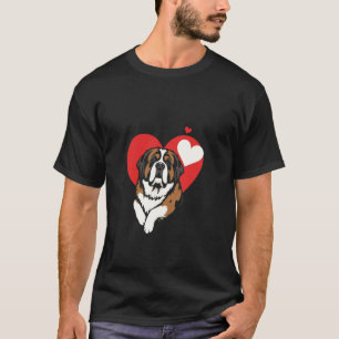 Camiseta Perro San Bernardo Día de San Valentín