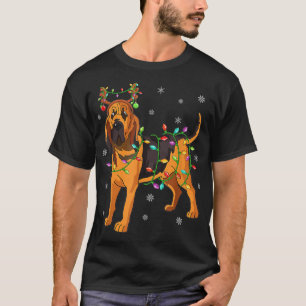 Camiseta Perro sangriento alumbrando reno Gorra Bloodhound