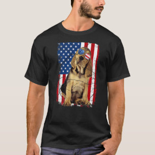 Camiseta Perro Sangriento Bandera Estadounidense Patriótico