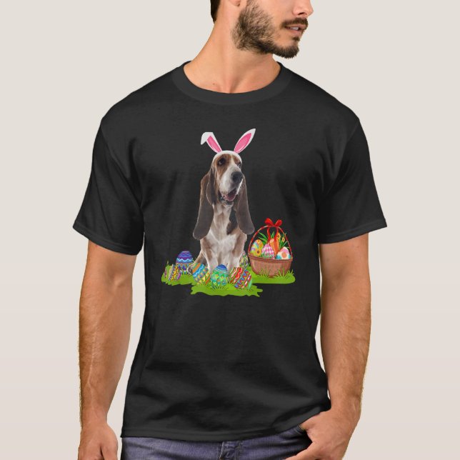 Camiseta Perro sangriento Huevo de Pascua Cazando conejito  (Anverso)