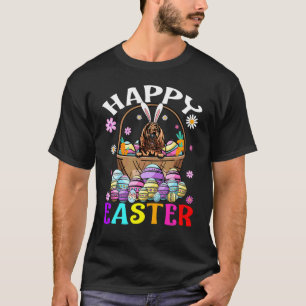 Camiseta Perro sangriento Perro feliz conejo de Pascua Pasc