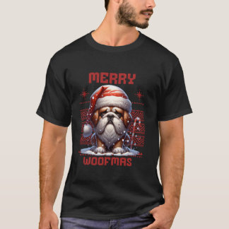 Camiseta Perro Santa Claus mascota disculpa a los hombres N