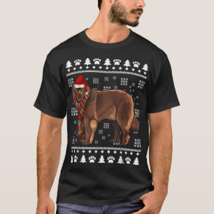 Camiseta Perro Santa Hat de Terranova Navidades feos