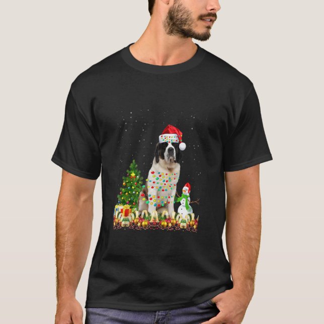 Camiseta Perro Santa Hat Navidades Dog Light Tr (Anverso)