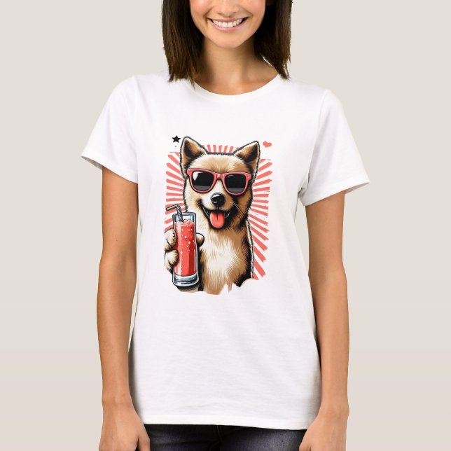 Camiseta Perro sarcástico y gracioso (Anverso)