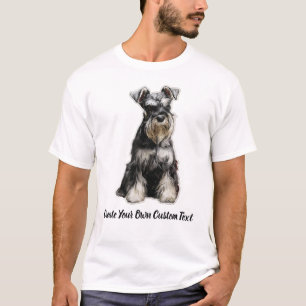 Camiseta Perro Schnauzer Crea tu propio texto personalizado