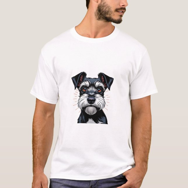Camiseta Perro Schnauzer en miniatura (Anverso)