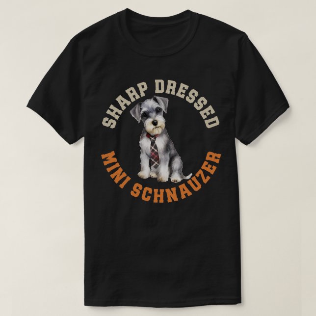 Camiseta Perro Schnauzer en miniatura (Diseño del anverso)