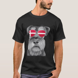 Camiseta Perro Schnauzer en miniatura Bandera gafas de sol
