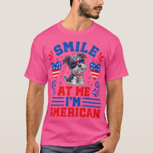 Camiseta Perro Schnauzer en miniatura patriótica