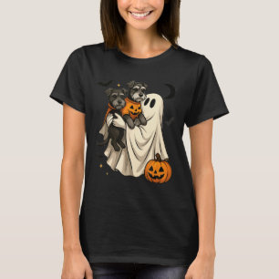 Camiseta Perro Schnauzer Miniatura Fantasma Halloween