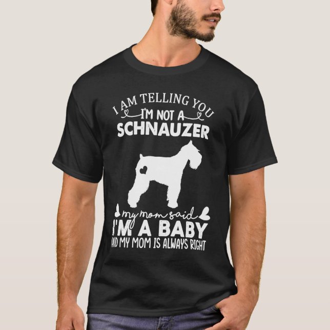 Camiseta Perro Schnauzer para mujeres mamá bebé perro (Anverso)